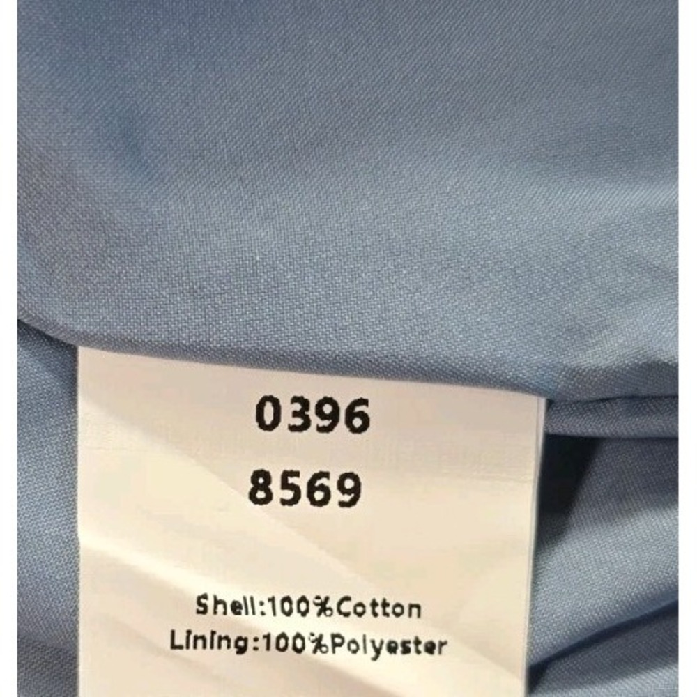BTFBM Women's Light Blue Cotton Tiered Midi Dress Puff Sleeve Lined Size L NWT - Picture 13 of 15
